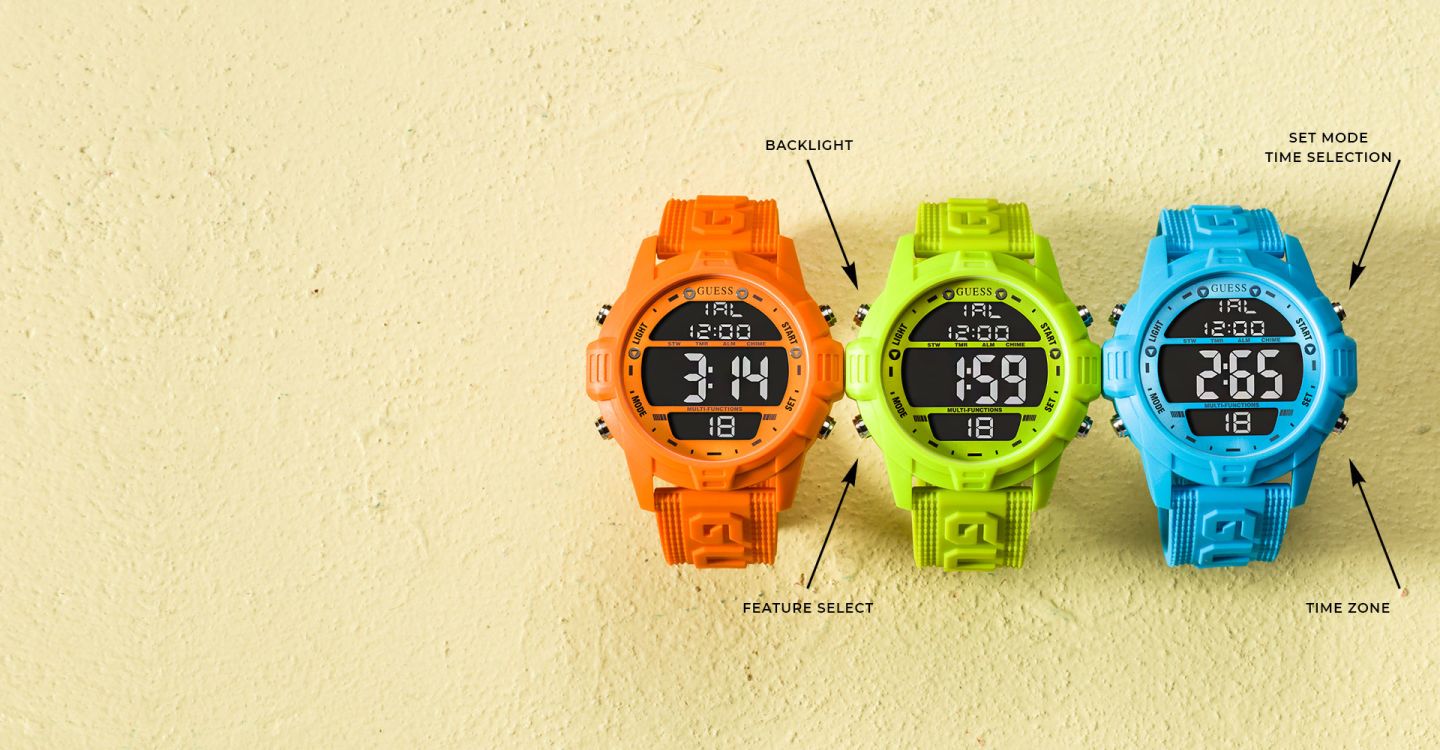 guess digital watch manual
