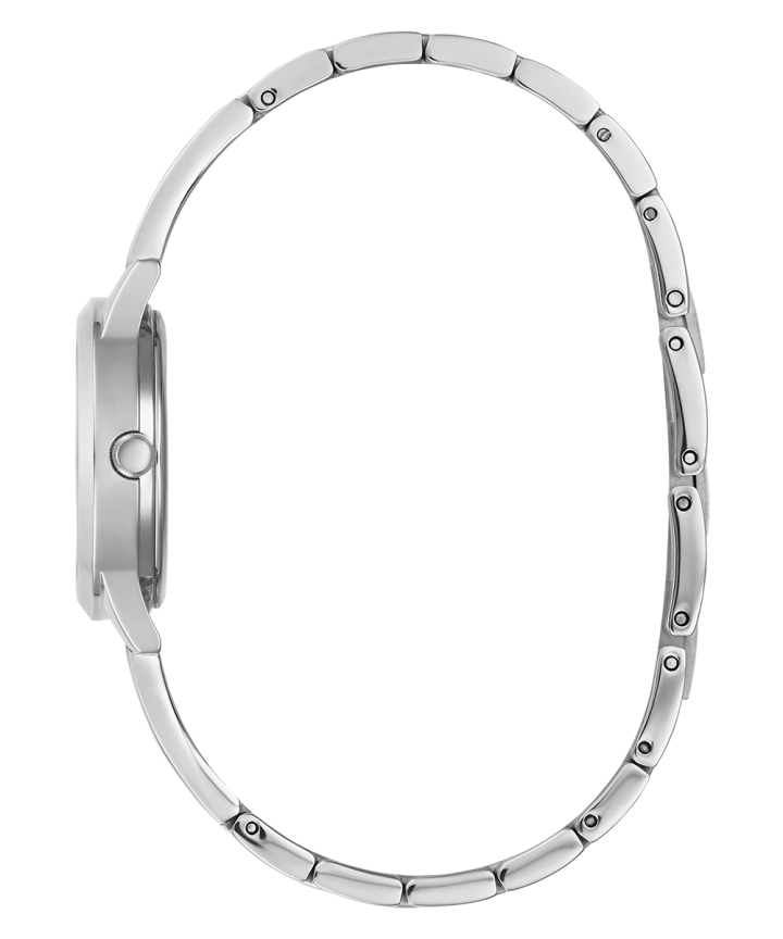 Silver Tone Case Silver Tone Stainless Steel Watch large