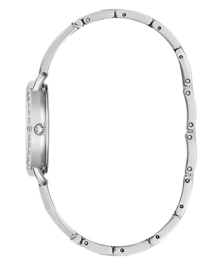 Silver Tone Case Silver Tone Stainless Steel Watch large