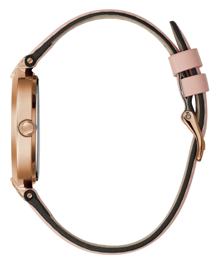 Rose Gold Tone Case Pink Genuine Leather Watch large