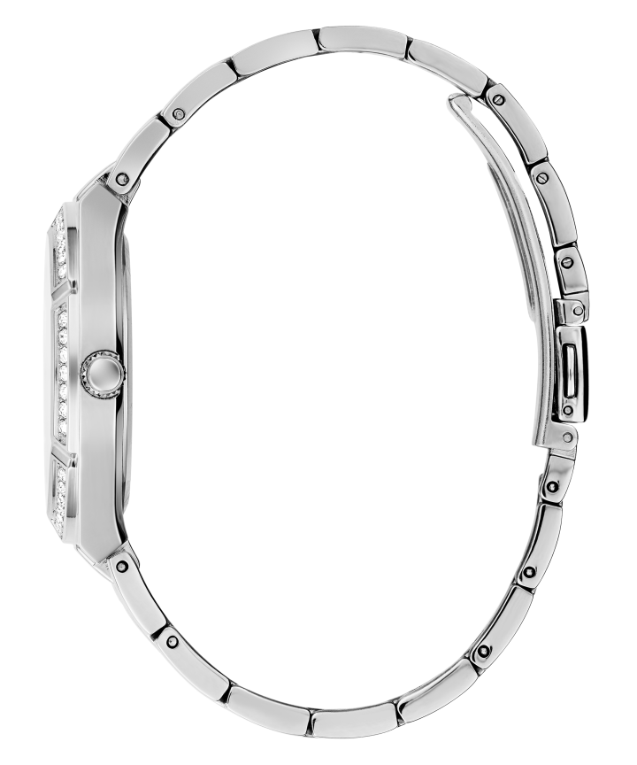 Silver Tone Case Silver Tone Stainless Steel Watch large