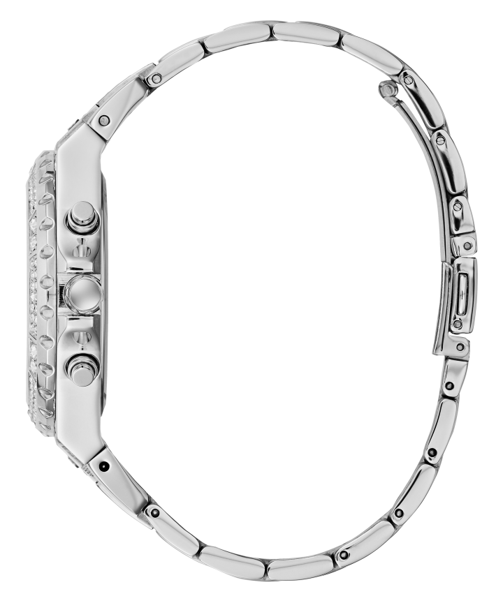 Silver Tone Case Silver Tone Stainless Steel Watch large