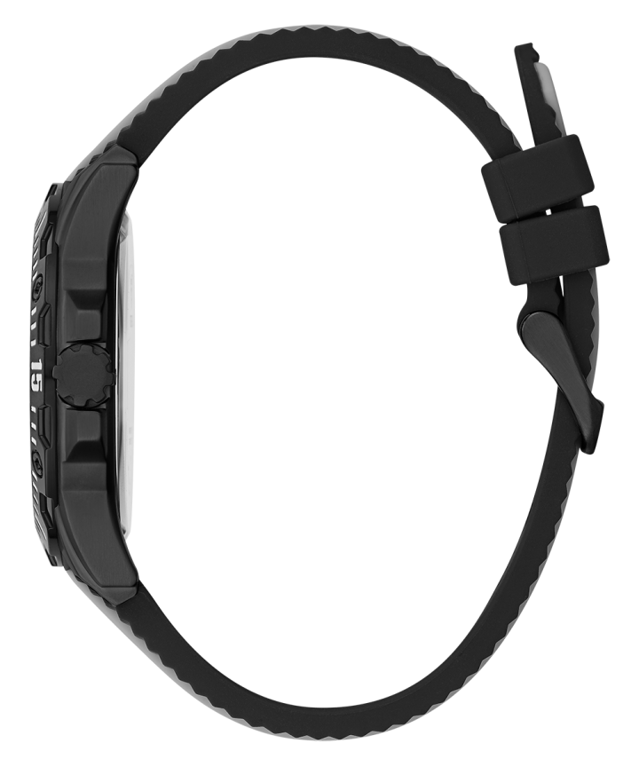 Black Case Black Silicone Watch large