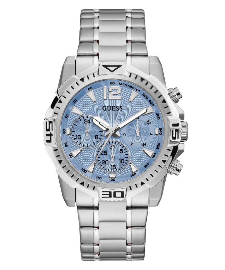 Silver Tone Case Silver Tone Stainless Steel Watch large