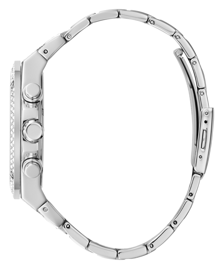 Silver Tone Case Silver Tone Stainless Steel Watch large