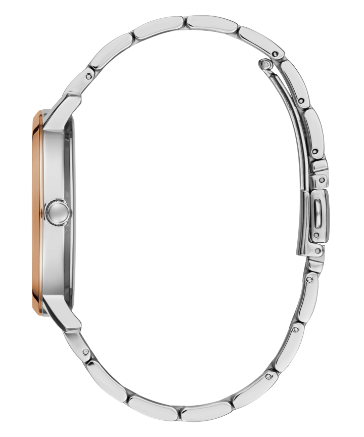 Silver Tone/Rose Gold Tone Case Silver Tone/Rose Gold Tone Stainless Steel Watch large