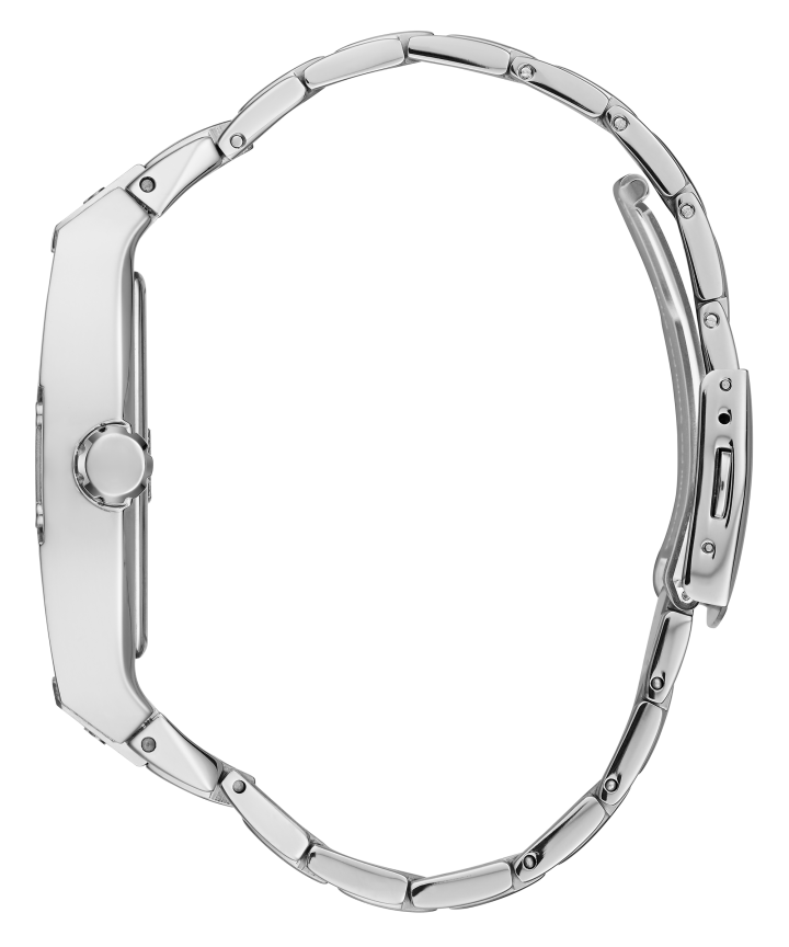 Silver Tone Case Silver Tone Stainless Steel Watch large