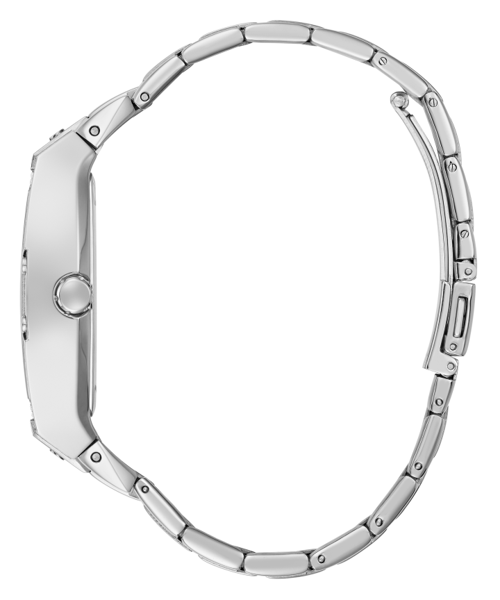 Silver Tone Case Silver Tone Stainless Steel Watch large
