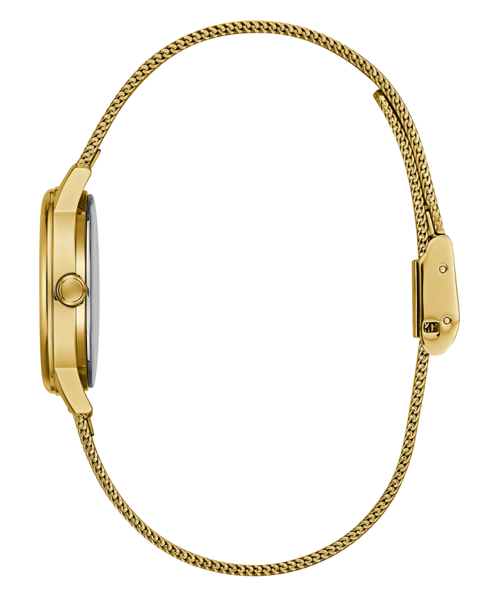 Gold Tone Case Gold Tone Stainless Steel/Mesh Watch large