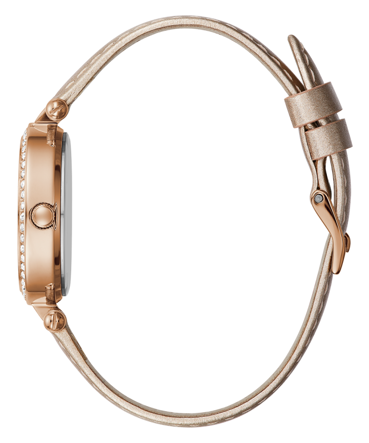 Rose Gold Tone Case Nude Genuine Leather Watch large