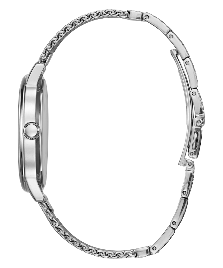 Silver Tone Case Silver Tone Stainless Steel/Mesh Watch large