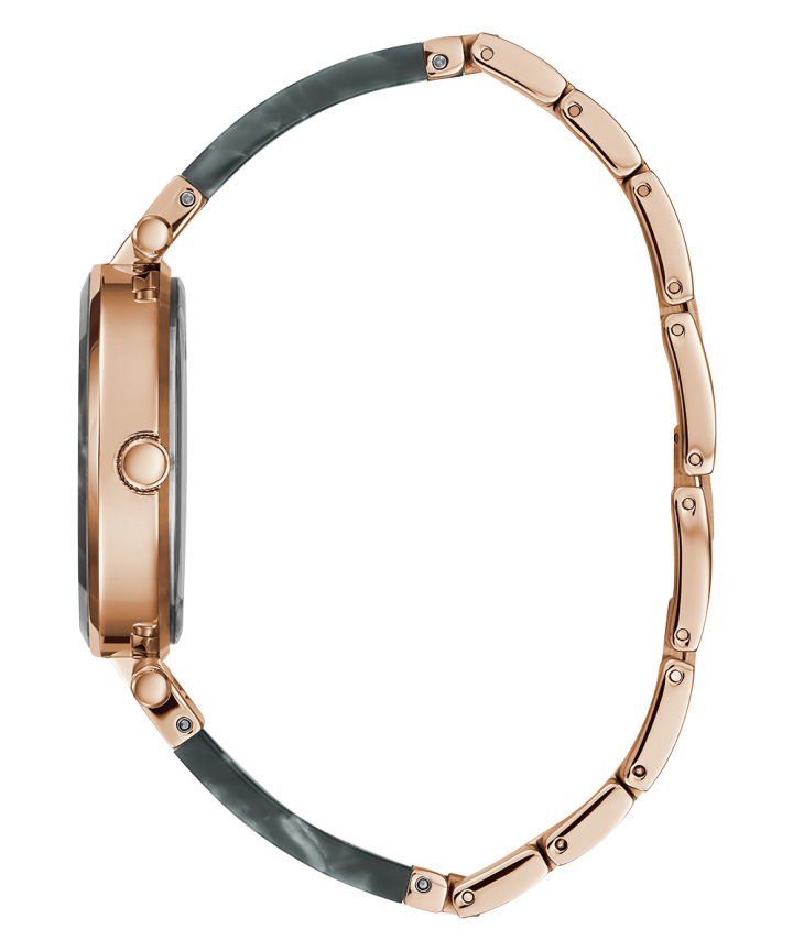 Rose Gold Tone Case Grey Resin Watch large