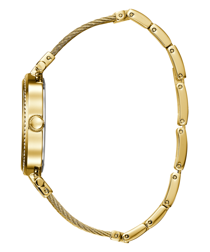 Gold Tone Case Gold Tone Stainless Steel/Mesh Watch large