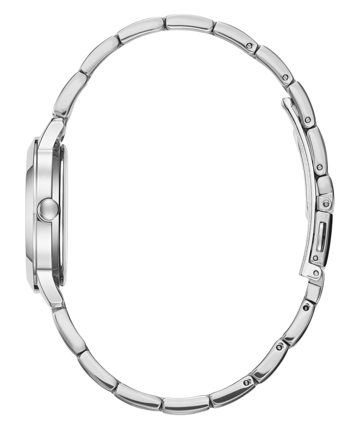 Silver Tone Case Silver Tone Stainless Steel Watch large