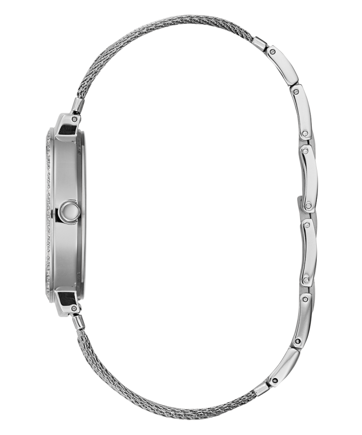 Silver Tone Case Silver Tone Stainless Steel/Mesh Watch large