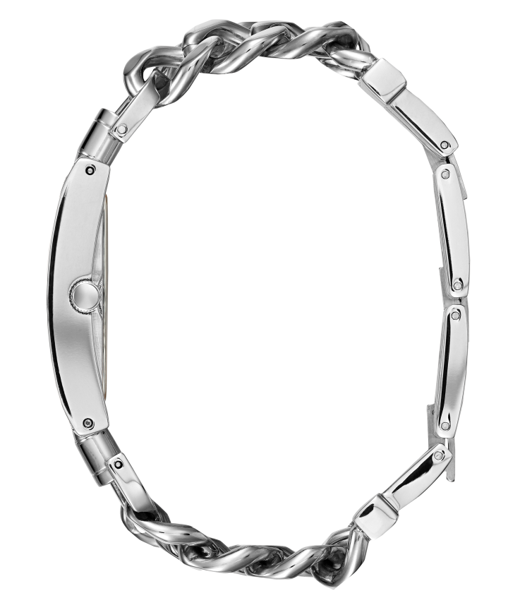Silver Tone Case Silver Tone Stainless Steel Watch large