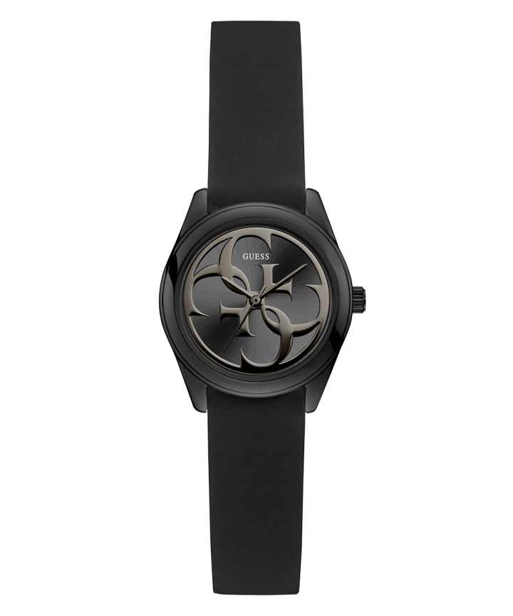 Black Case Black Silicone Watch large
