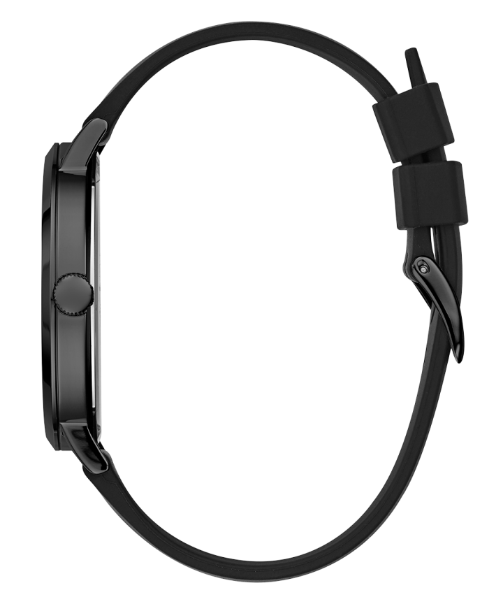 Black Case Black Silicone Watch large
