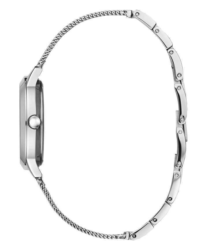 Silver Tone Case Silver Tone Stainless Steel/Mesh Watch large