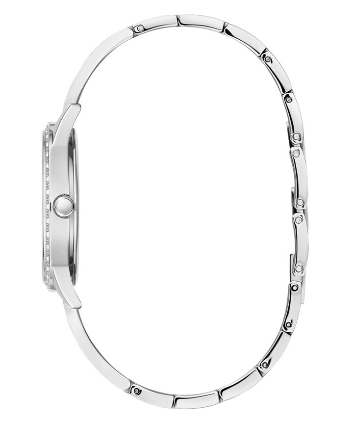 Silver Tone Case Silver Tone Stainless Steel Watch large