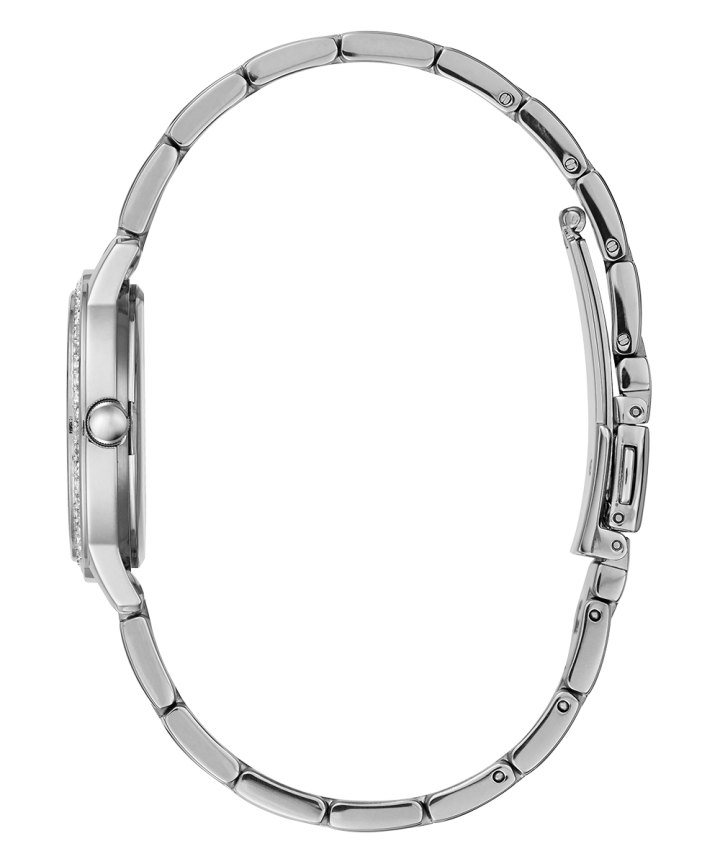 Silver Tone Case Silver Tone Stainless Steel Watch large