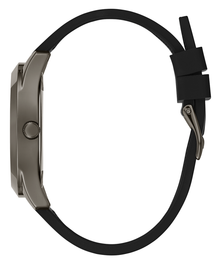 Gunmetal Case Black Silicone Watch large