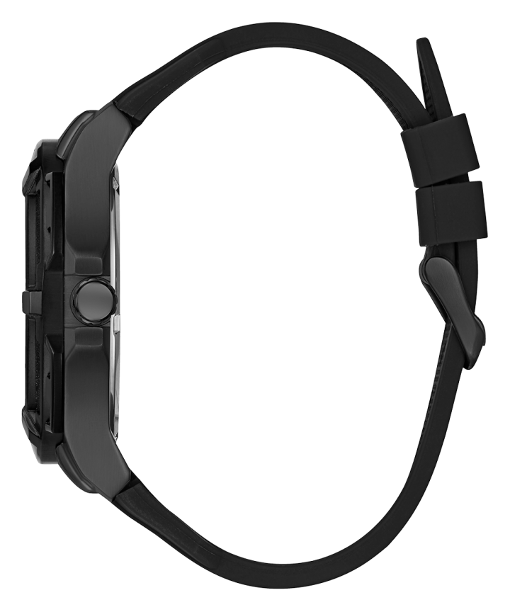 Black Case Black Silicone Watch large