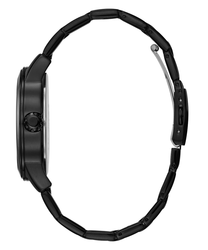 Black Case Black Stainless Steel Watch large