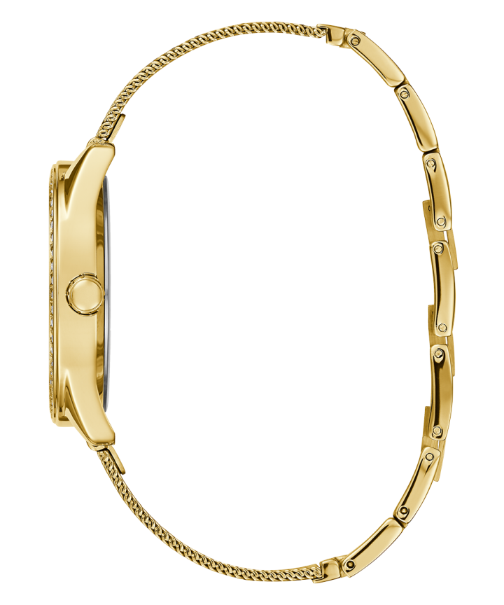 Gold Tone Case Gold Tone Stainless Steel/Mesh Watch large