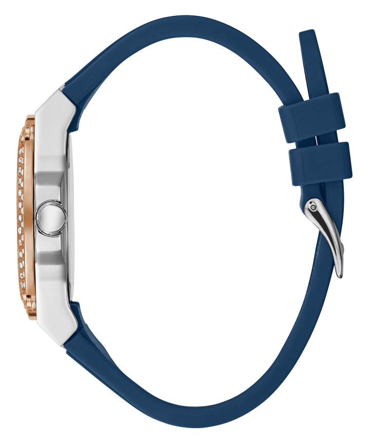 2-Tone Case Blue Silicone Watch large