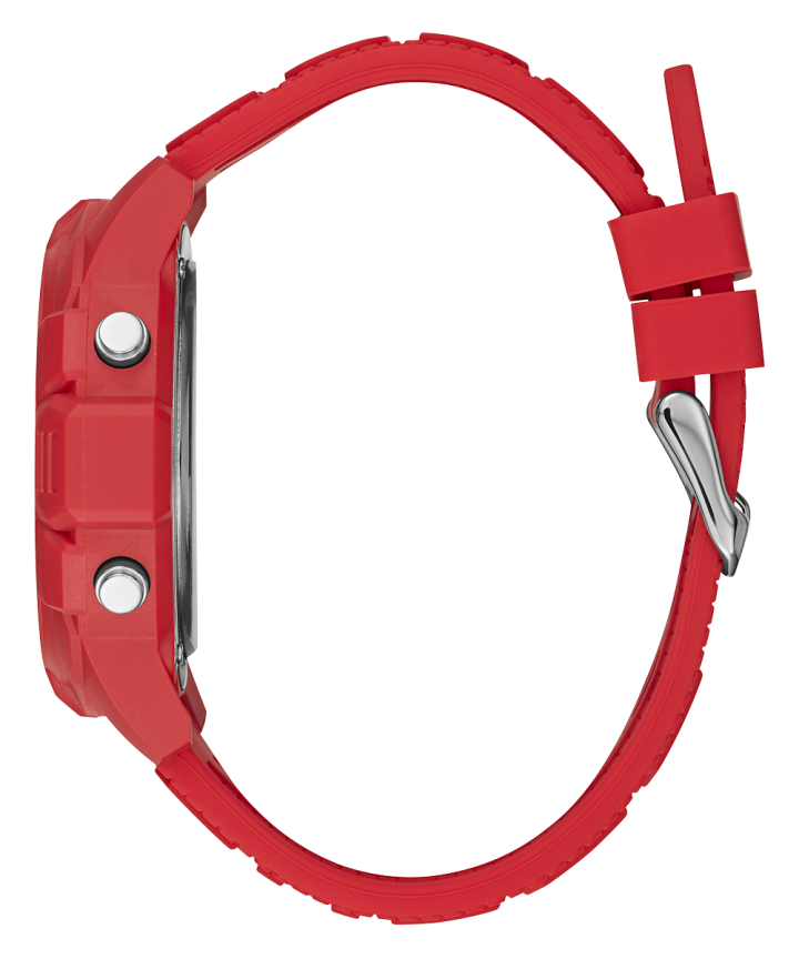 Red Case Red Silicone Watch large