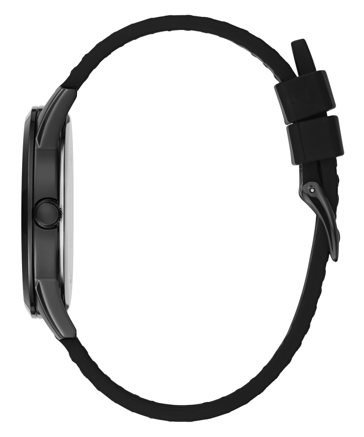 Black Case White Silicone Watch large