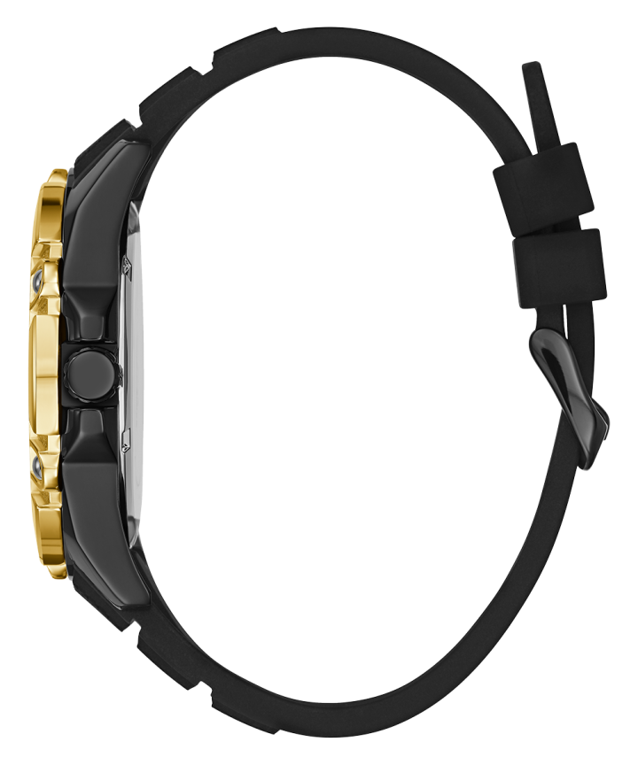 Black Case Black Silicone Watch large
