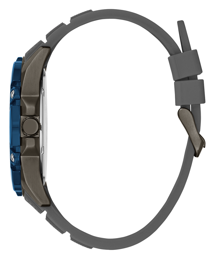 Gunmetal Case Grey Silicone Watch large