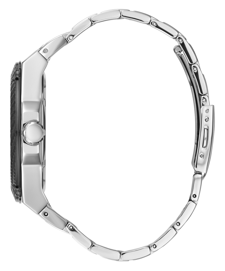 Silver Tone Case Silver Tone Stainless Steel Watch large
