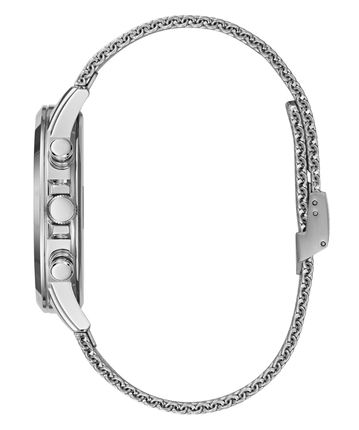 Silver Tone Case Silver Tone Stainless Steel/Mesh Watch large