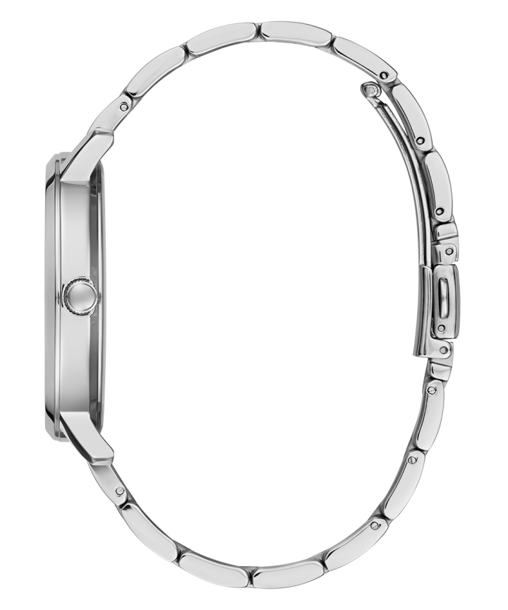 Silver Tone Case Silver Tone Stainless Steel Watch large