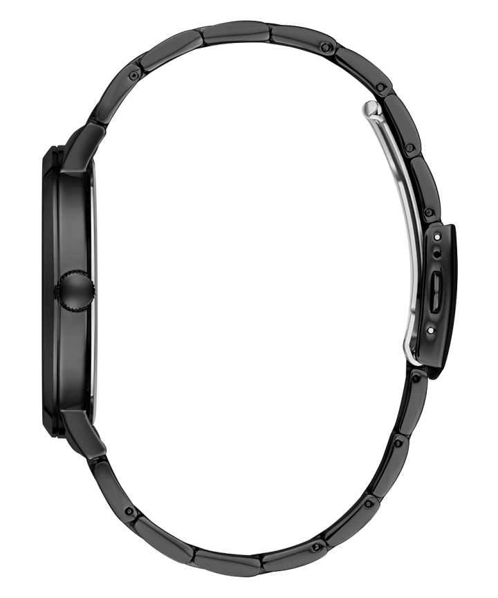 Black Case Black Stainless Steel Watch large