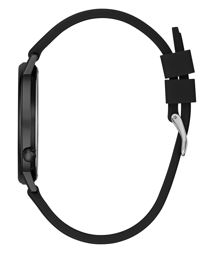 Black Case Black Silicone Watch large