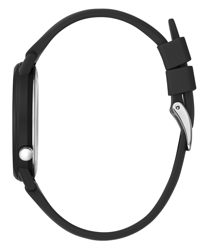 Black Case Black Silicone Watch large