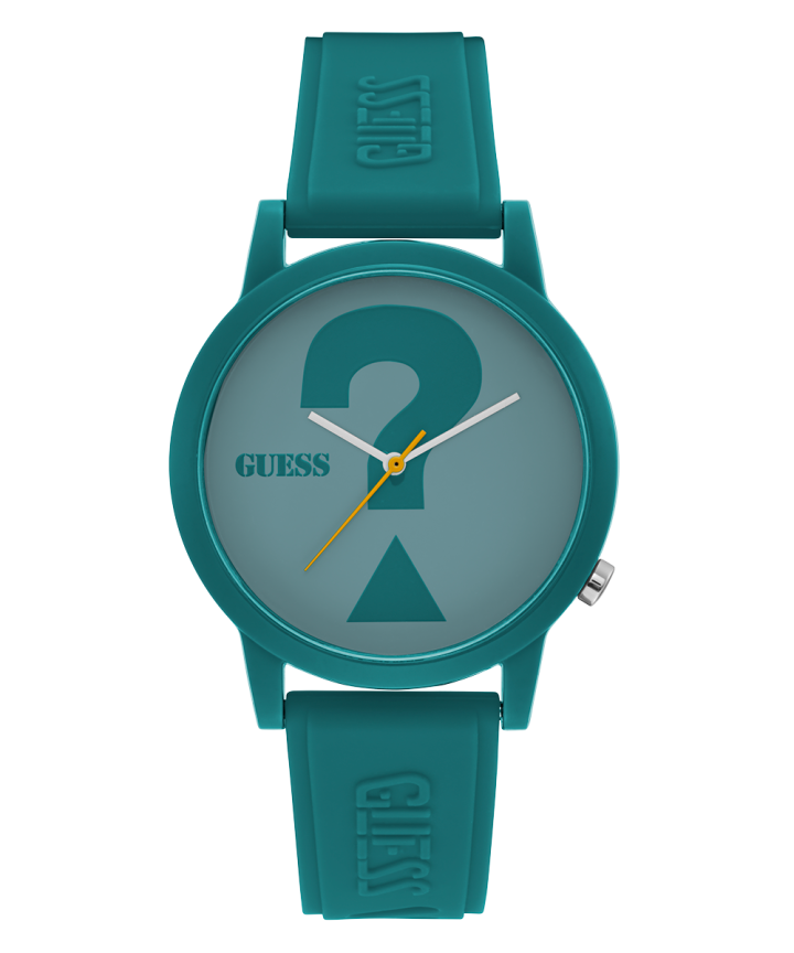 Green Case Turquoise Silicone Watch large