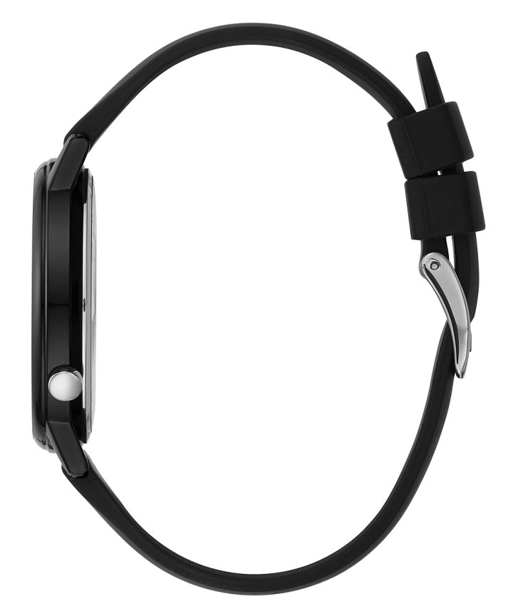 Black Case Black Silicone Watch large