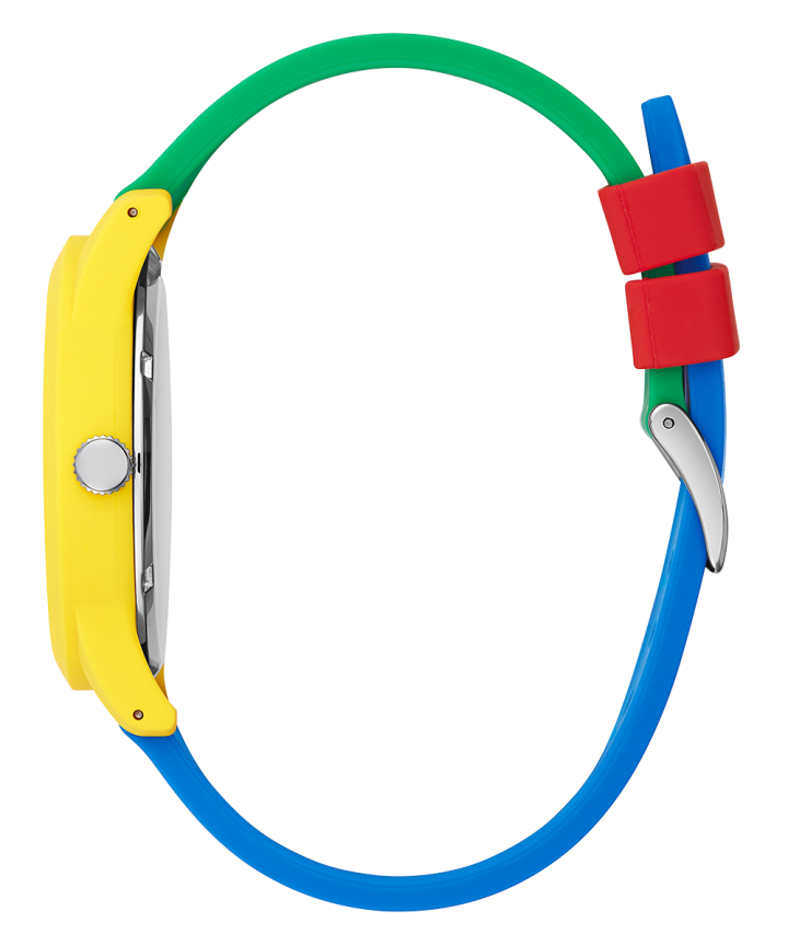 Yellow Case Blue Silicone Watch large