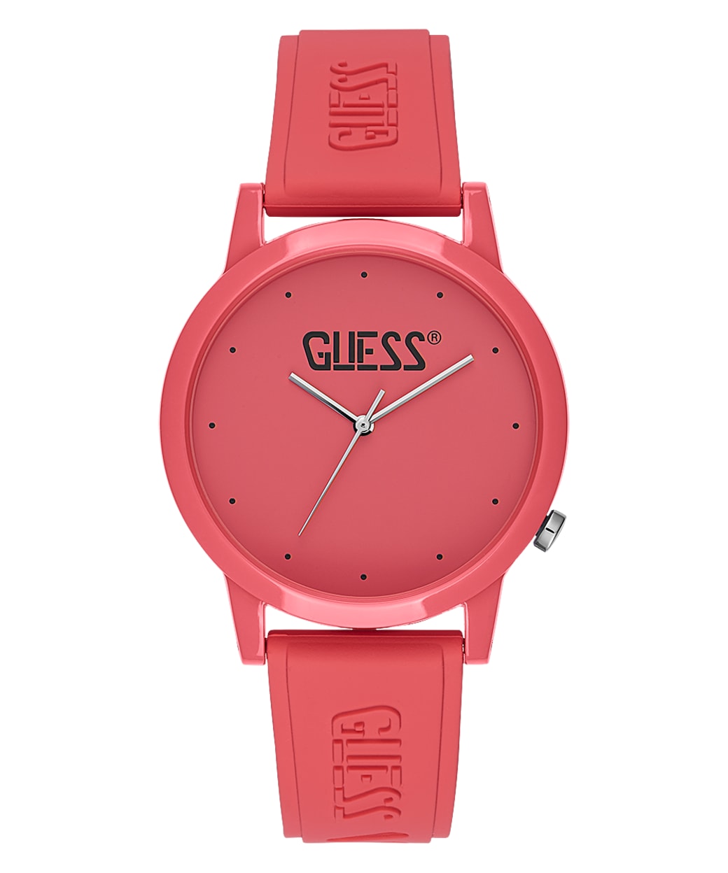 pink guess watch