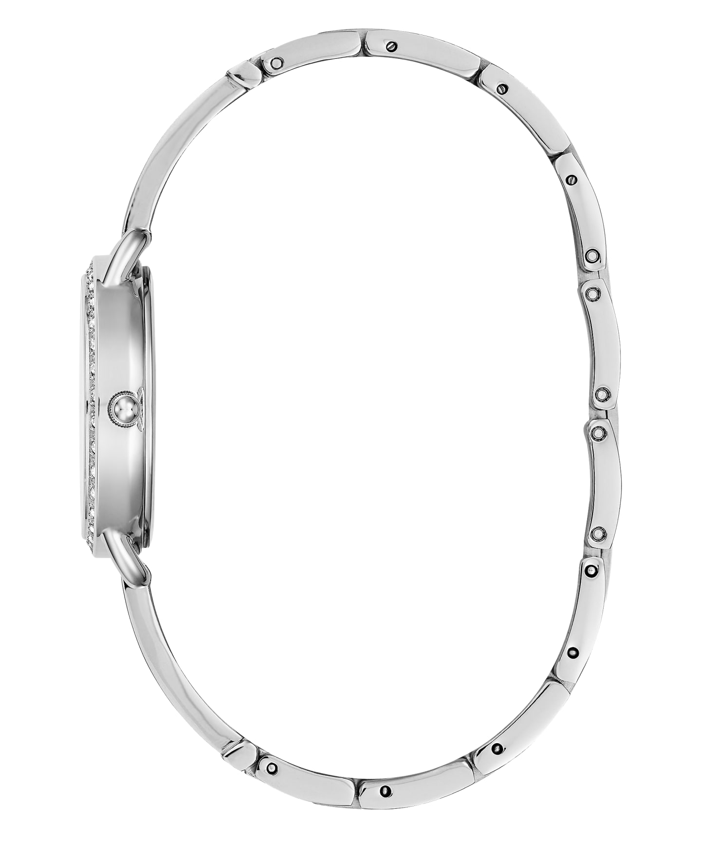 Silver Tone Case Silver Tone Stainless Steel Watch large