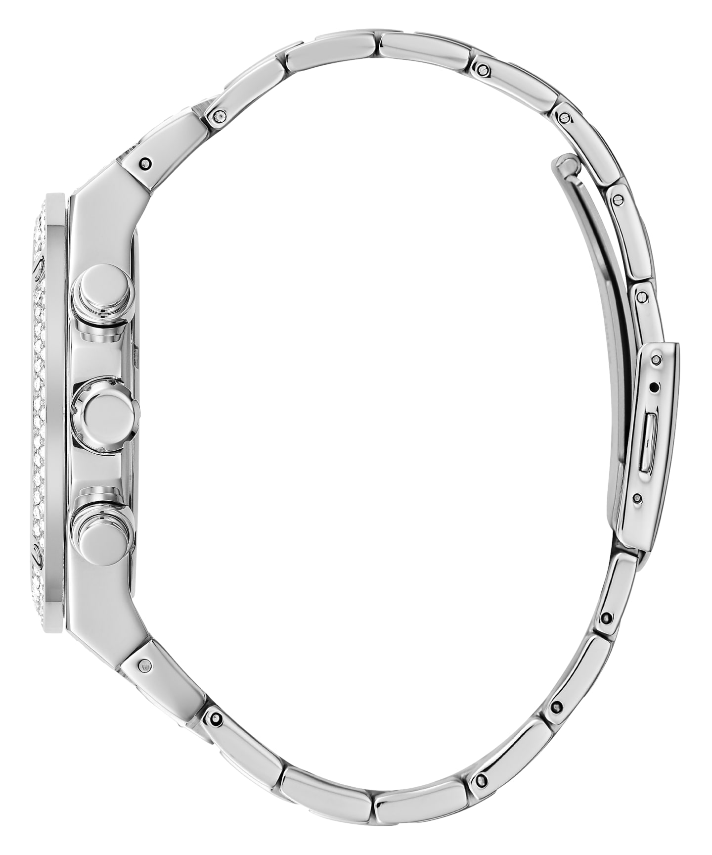 Silver Tone Case Silver Tone Stainless Steel Watch large
