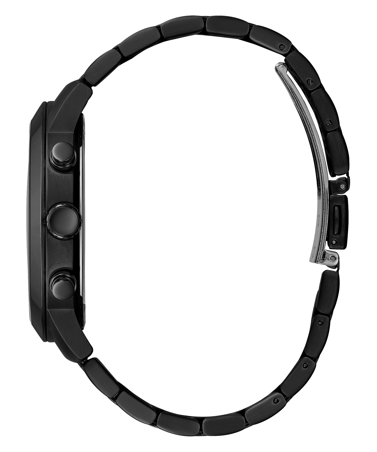 Black Case Black Stainless Steel Watch large
