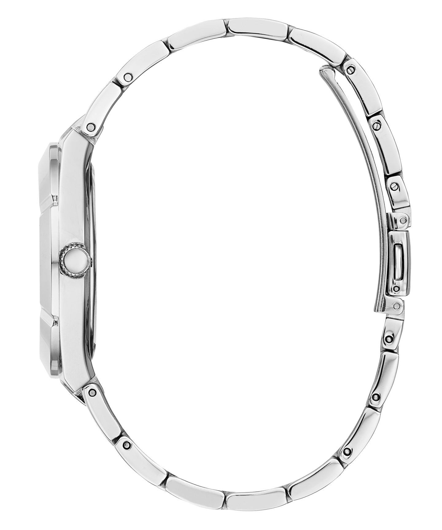 Silver Tone Case Silver Tone Stainless Steel Watch large