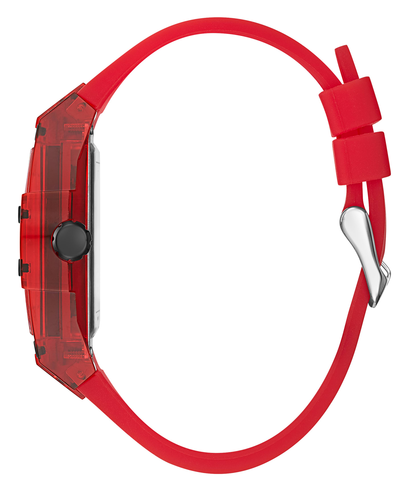 Red Case Red Silicone Watch large