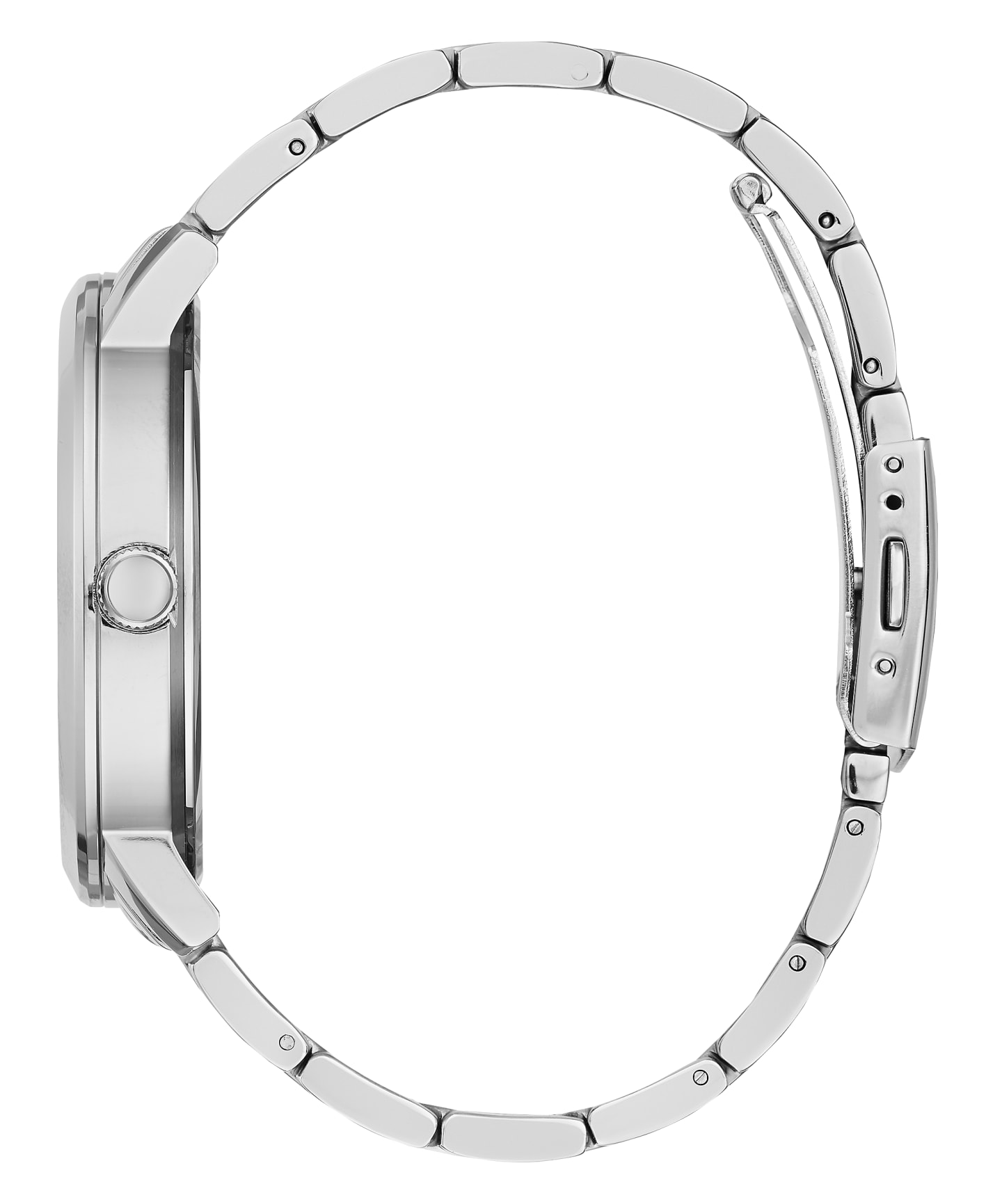 Silver Tone Case Silver Tone Stainless Steel Watch large